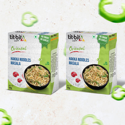 Tit-Bit ORIENTAL-[No Onion No Garlic] Hakka Noodles Masala-50 gm (Pack of 2)