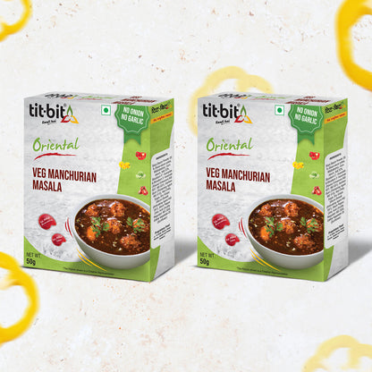 Tit-Bit ORIENTAL-[No Onion No Garlic] Veg. Manchurian Masala-50 gm (Pack of 2)