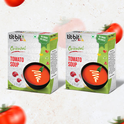 Tit-Bit ORIENTAL-[No Onion No Garlic] Tomato Soup-50 gm (Pack of 2)